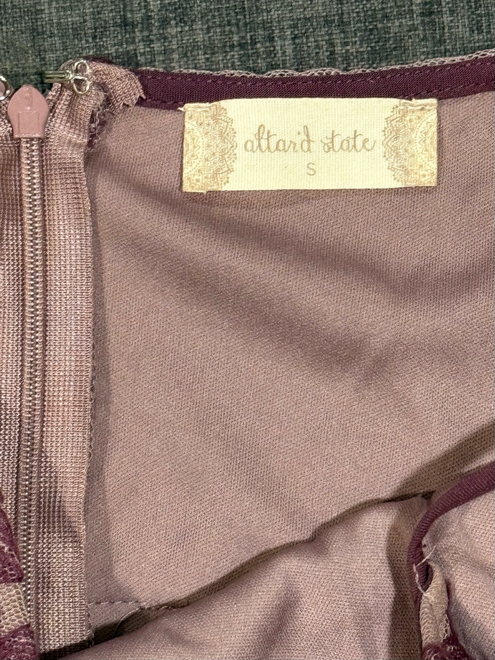 Alter’d State Apololina Bohemian Lace Maxi Dress in Plum - Picture 5 of 6